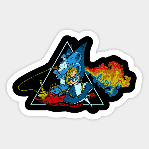 Dark Side of Wonderland Sticker by florencioart